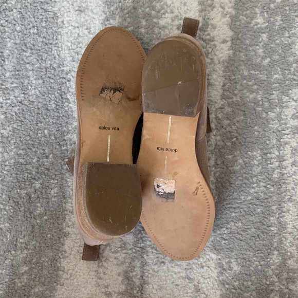 Dark Beige suede ankle boots - Picture 5 of 5